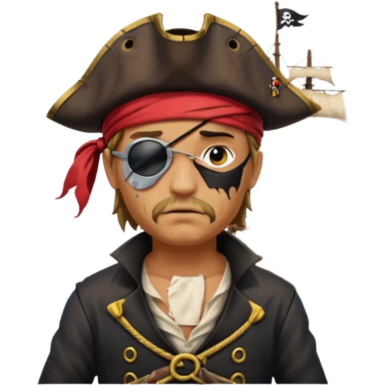 Gemisi batan bir korsan emoji