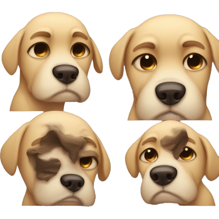 sad dog crying, tears in you eyes  emoji