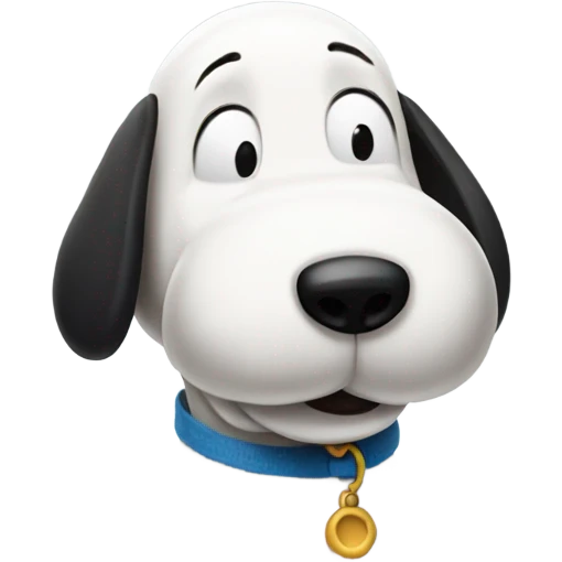 Snoopy sideyeing emoji
