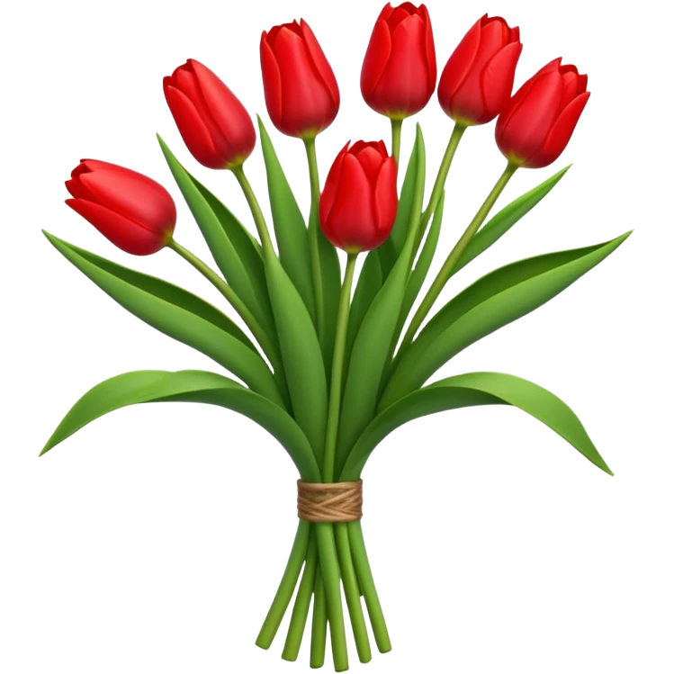 bouquet of 5 tulip emoji