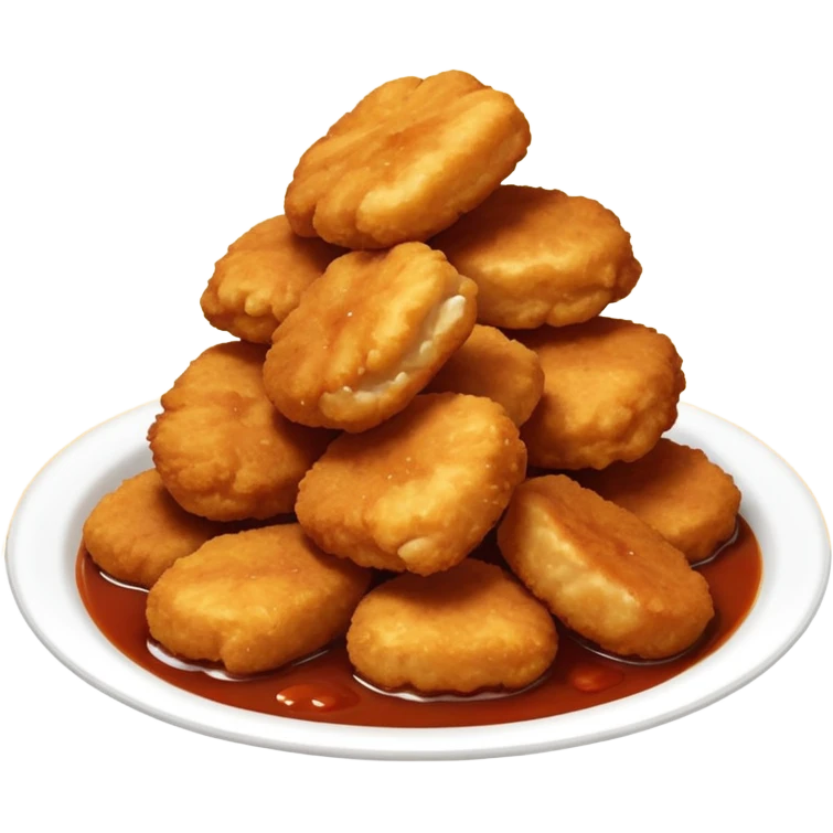 chicken nuggets tossed in sauce emoji