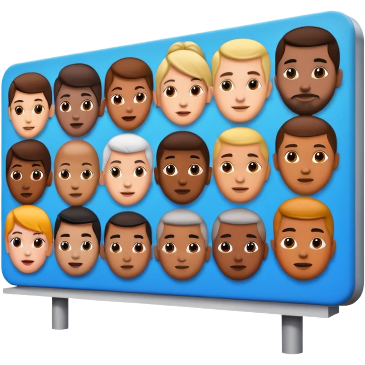 billboard advertising with famous people on it emoji