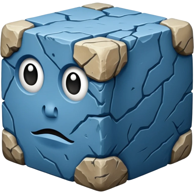 american-blue-intricate-stone-age-rocky-crusted-cube-shaped emoji