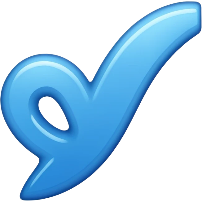 Blue tick emoji