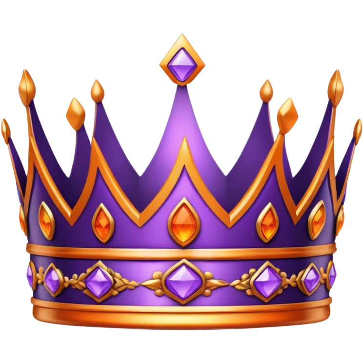 Purple orange crown emoji