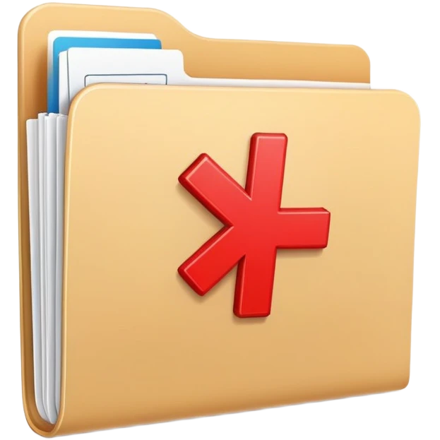 document folder with a plus sign on the cover, representing an additional or other category emoji