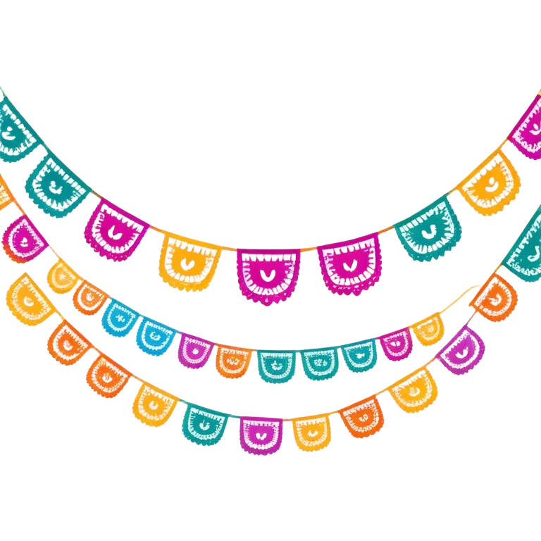 festive and vibrant garland of traditional mexican  emoji