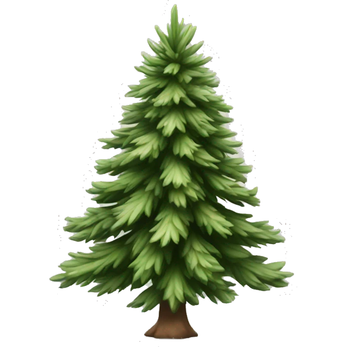 Realistic isolated off white fir christmas tree   emoji
