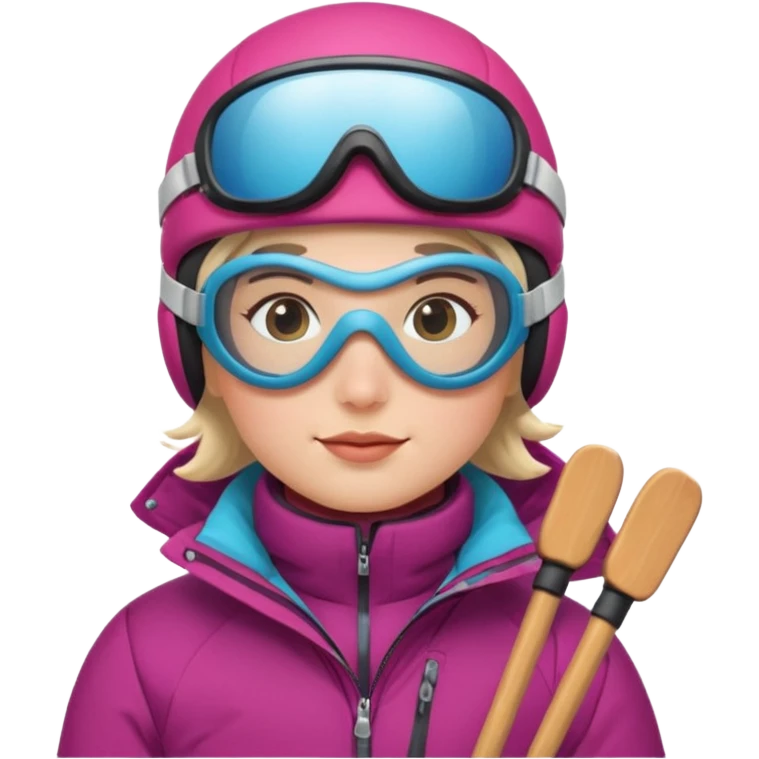 skier with poles in the snow emoji