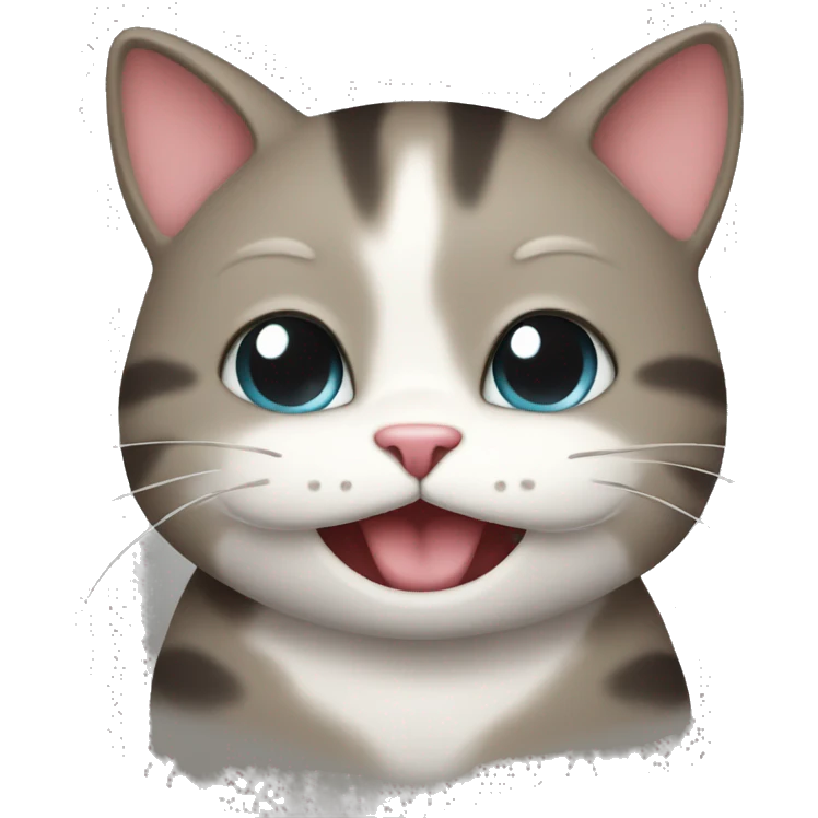Happy cat in love emoji