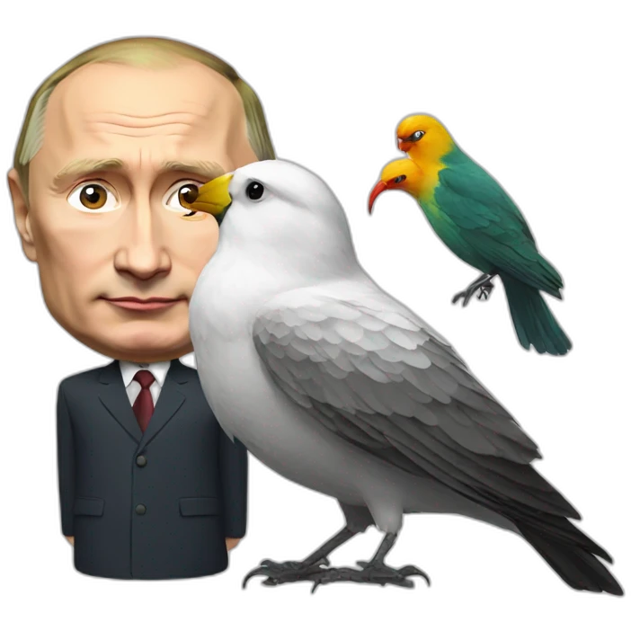 Vladimir Putin with bird emoji