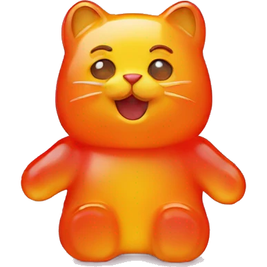 Gummy bear but it's cat emoji