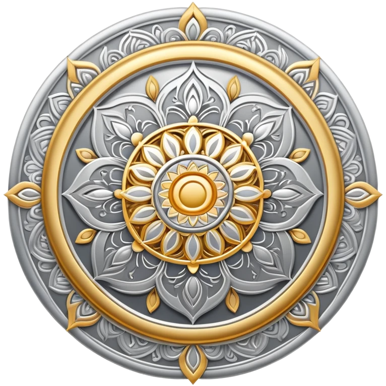 Golden and silver mandala emoji