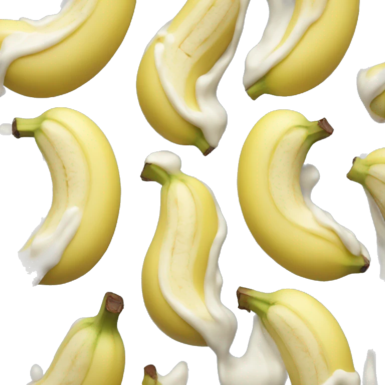 Banana covered in cream emoji