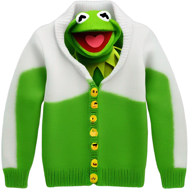 Kermit the frog cardi emoji