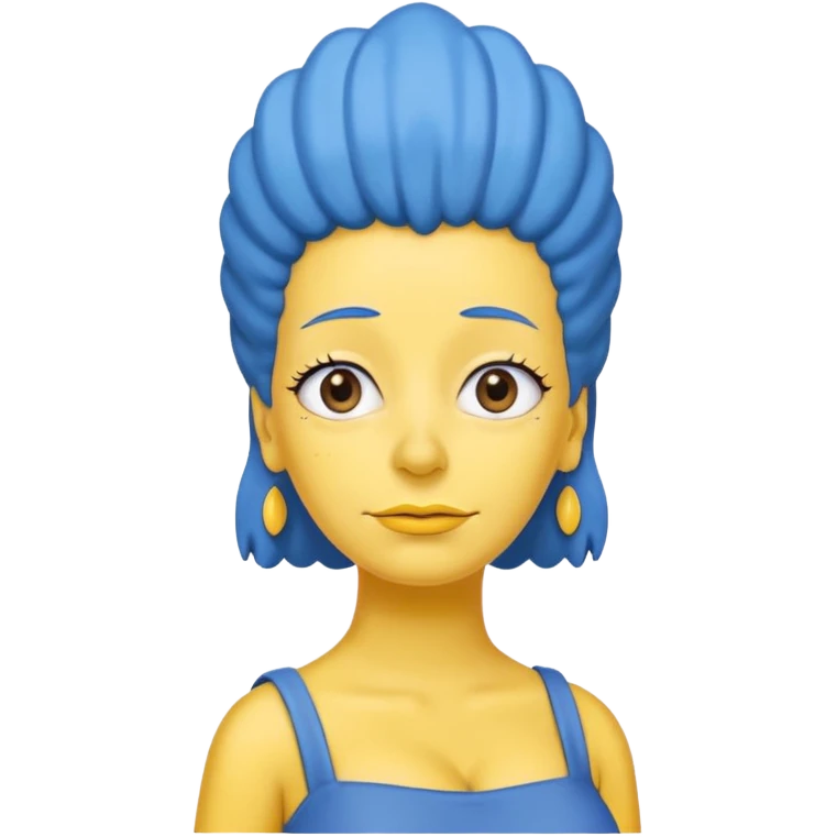 Marge Simpson with complete yellow emoji