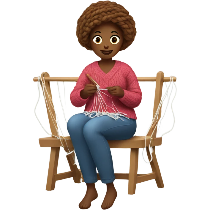 Woman knitting  emoji