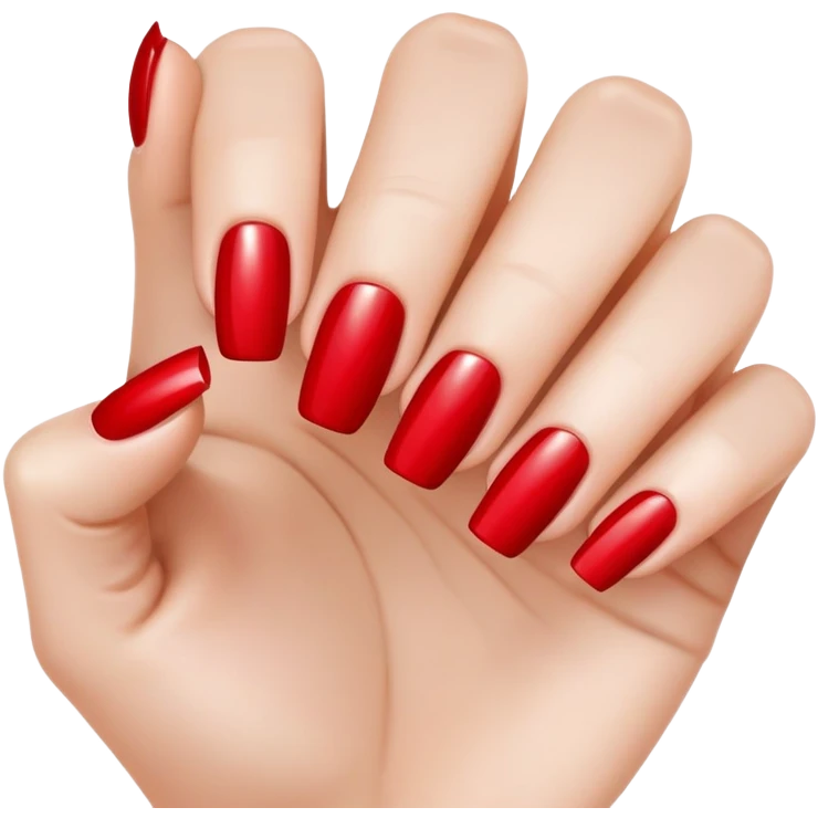 Manicure red nails emoji