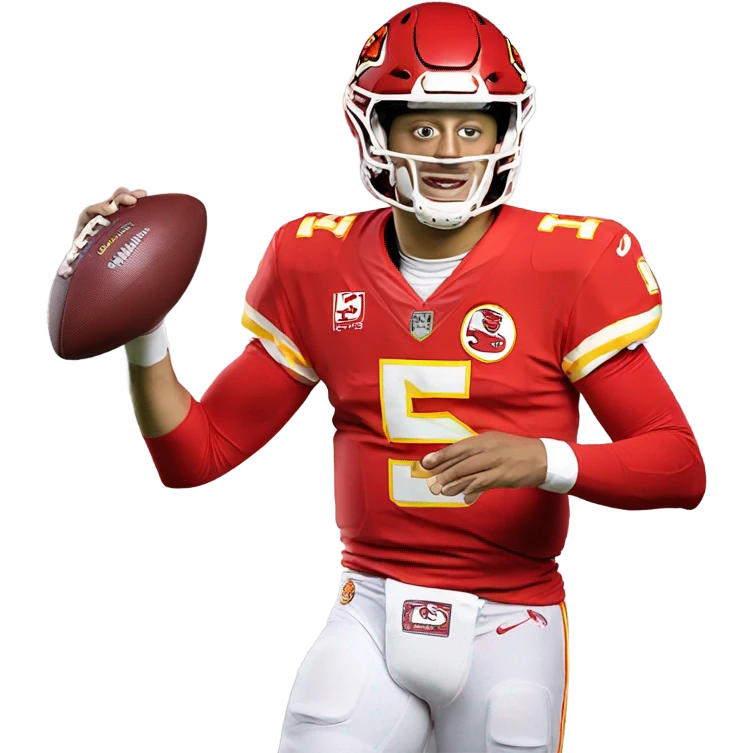  Patrick Mahomes as Kermit the Frog holding a football emoji