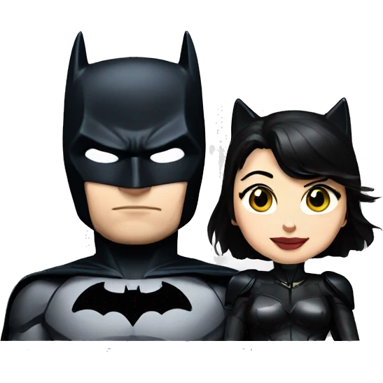 Batman and catwoman emoji