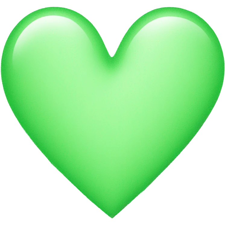 Heart light green emoji
