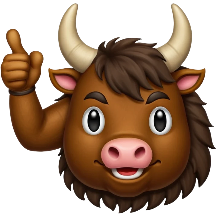 Emoji like (thumbs up) bull's hoof emoji emoji