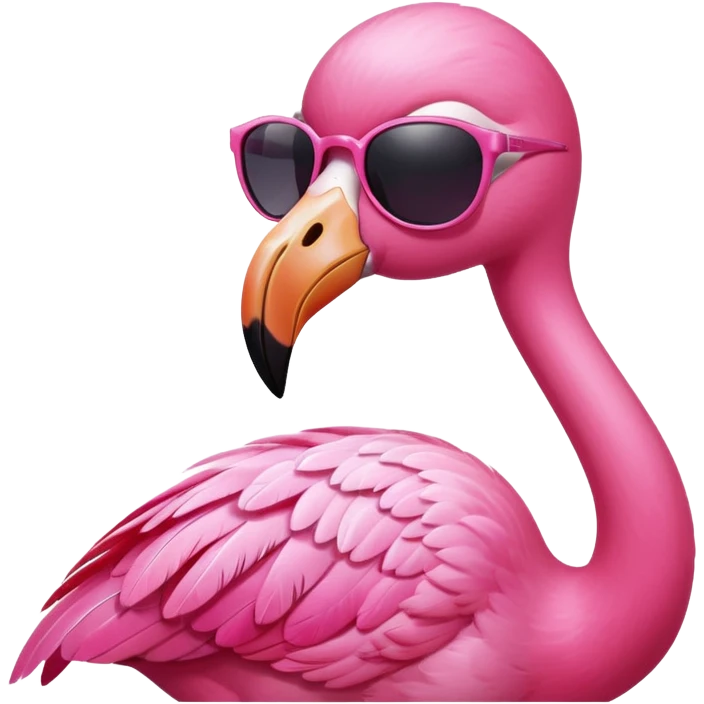 flamingo with sunglasses emoji