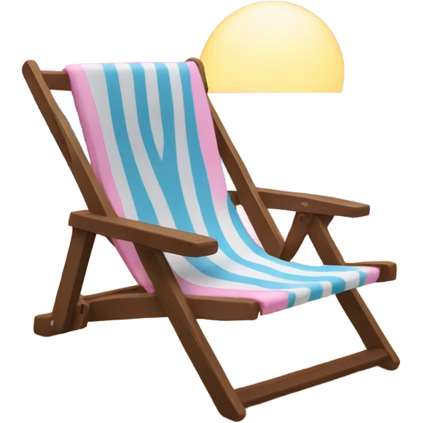 Pink sunset and beach chair emoji