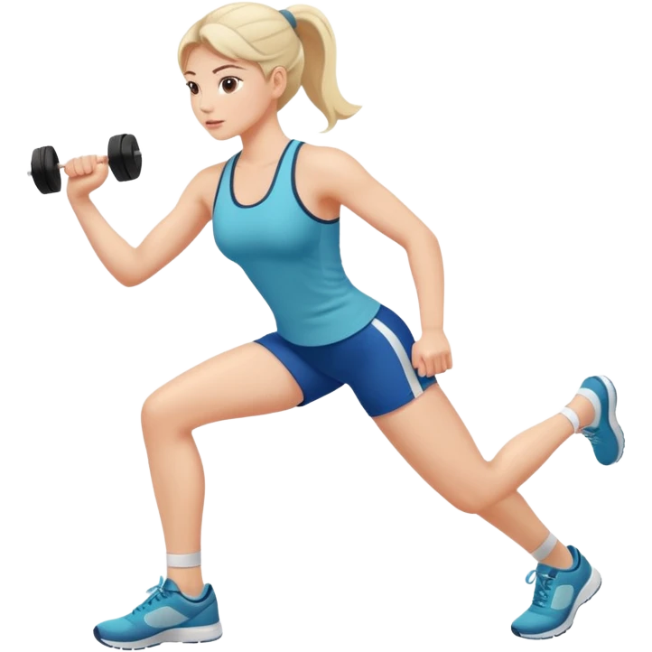 female doing leg exercise emoji