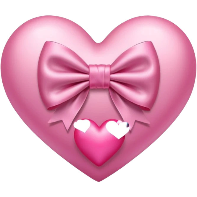 A pink heart with bow emoji