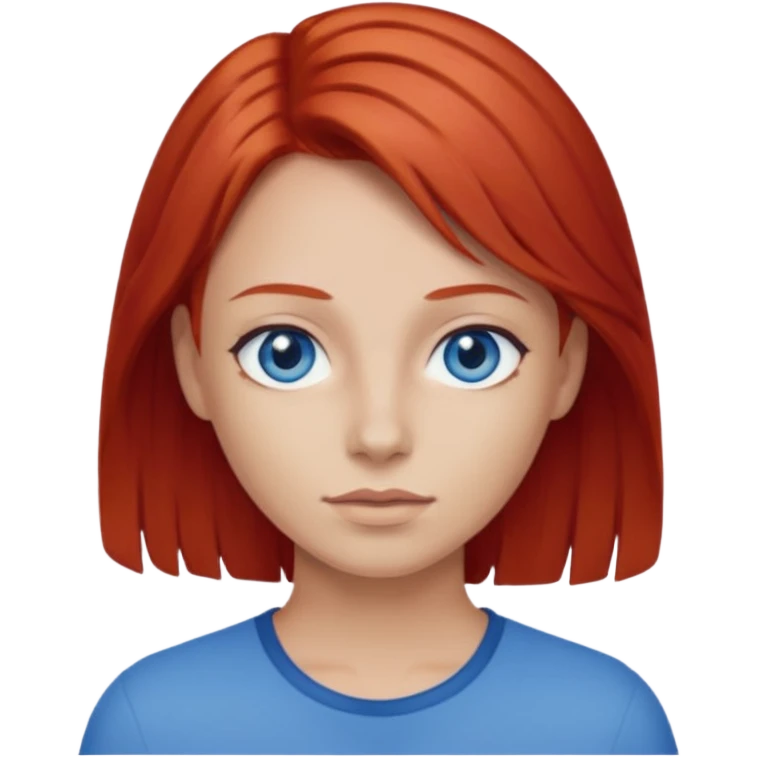 Pawg with red hair and blue eyes emoji