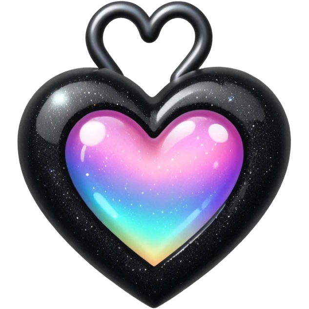 heart with black glitter emoji