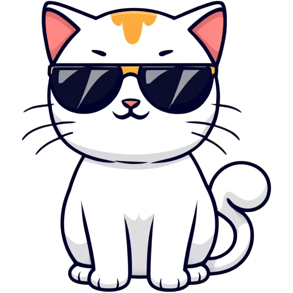 Cat with sunglasses emoji