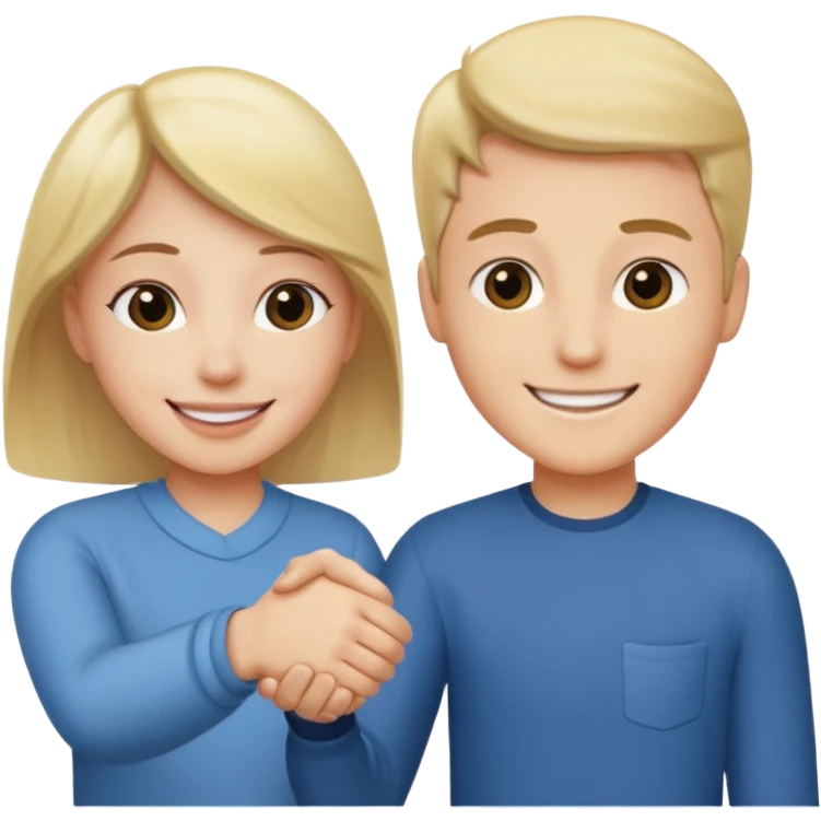 Dos personas dandose la mano como agradecimiento emoji