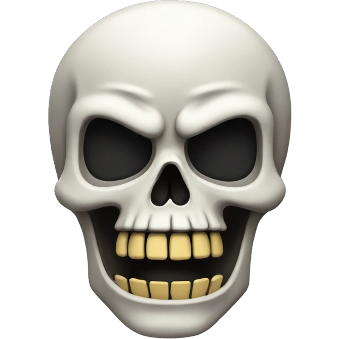 Angry swearing skeleton emoji