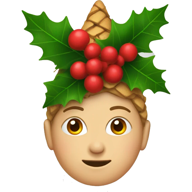 Holly with a cone on her head emoji