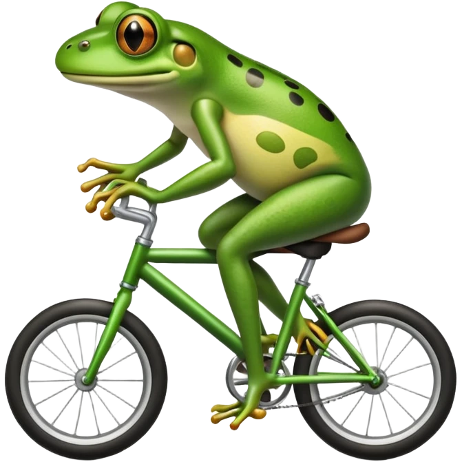 Frog riding bike emoji