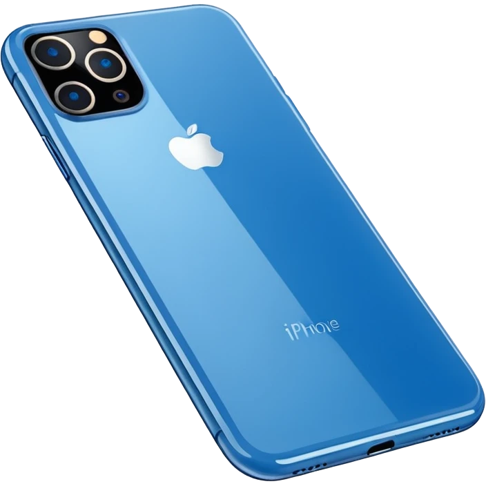 Create the iPhone. 17 pro max with a blue cover emoji