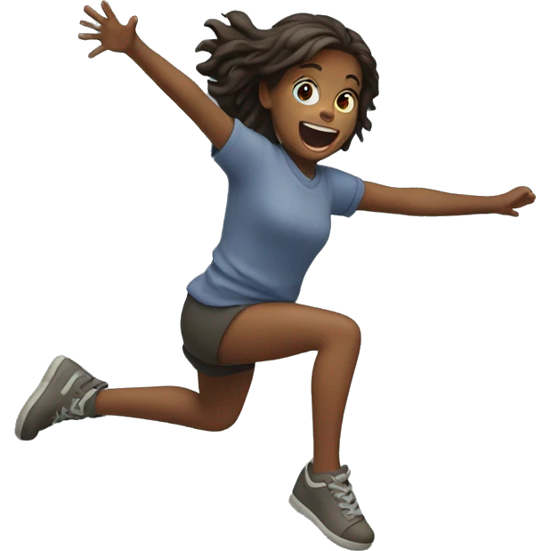 Girl jumping  emoji