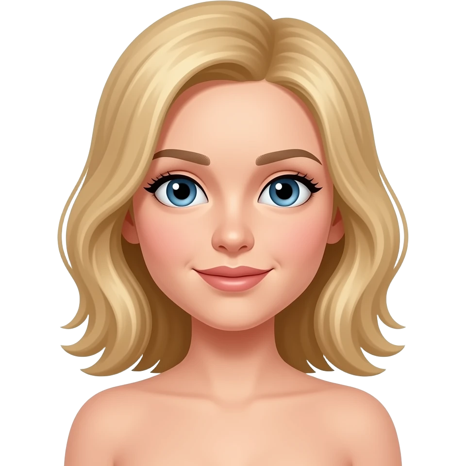 Naked blond girl emoji