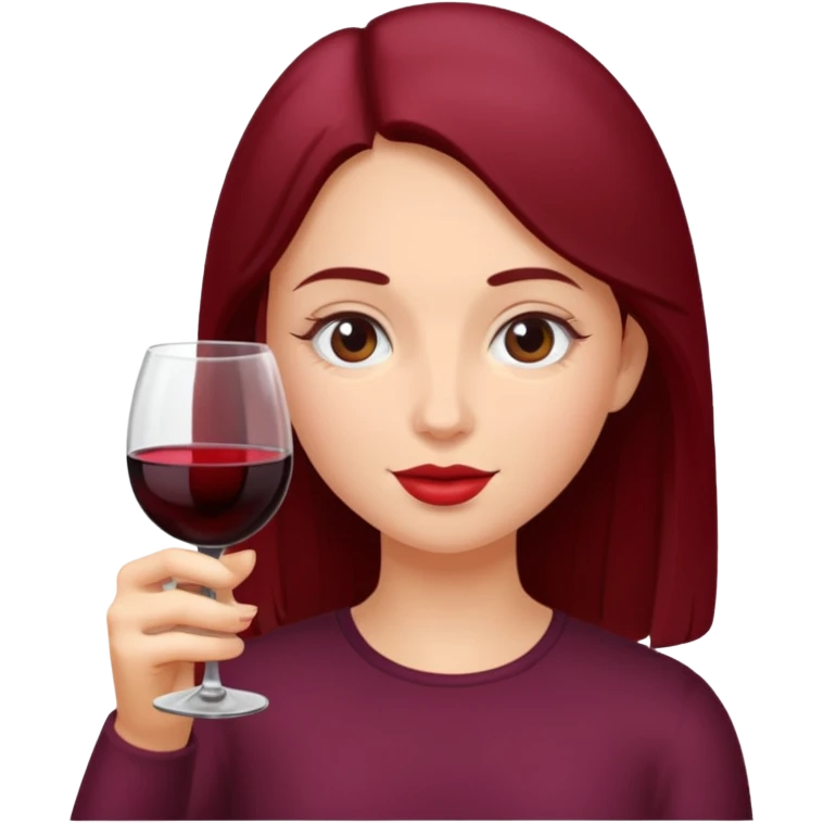 a girl drinking wine emoji