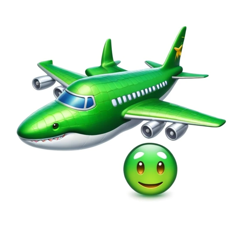Cocodrilo y avión  emoji