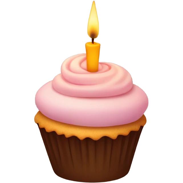 Cupcake with candle emoji