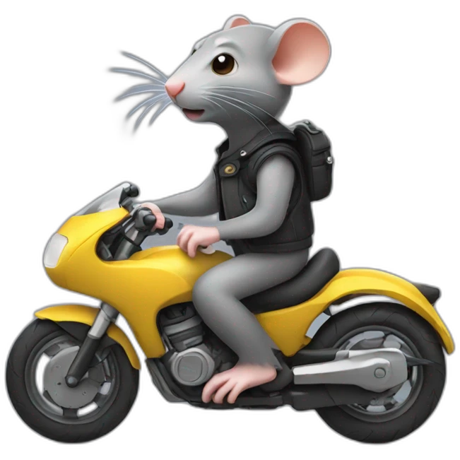 rat sur moto emoji