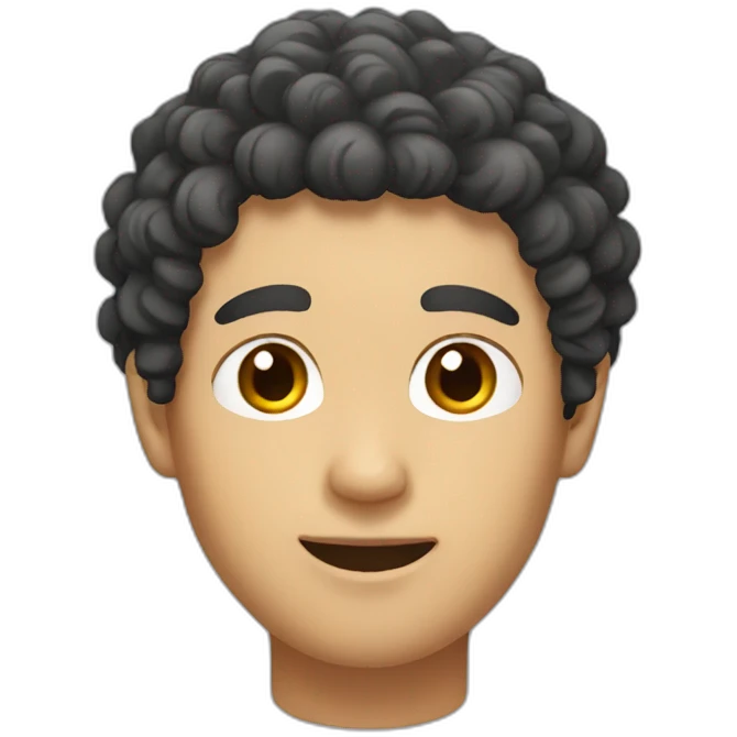 asian men with curly hair emoji