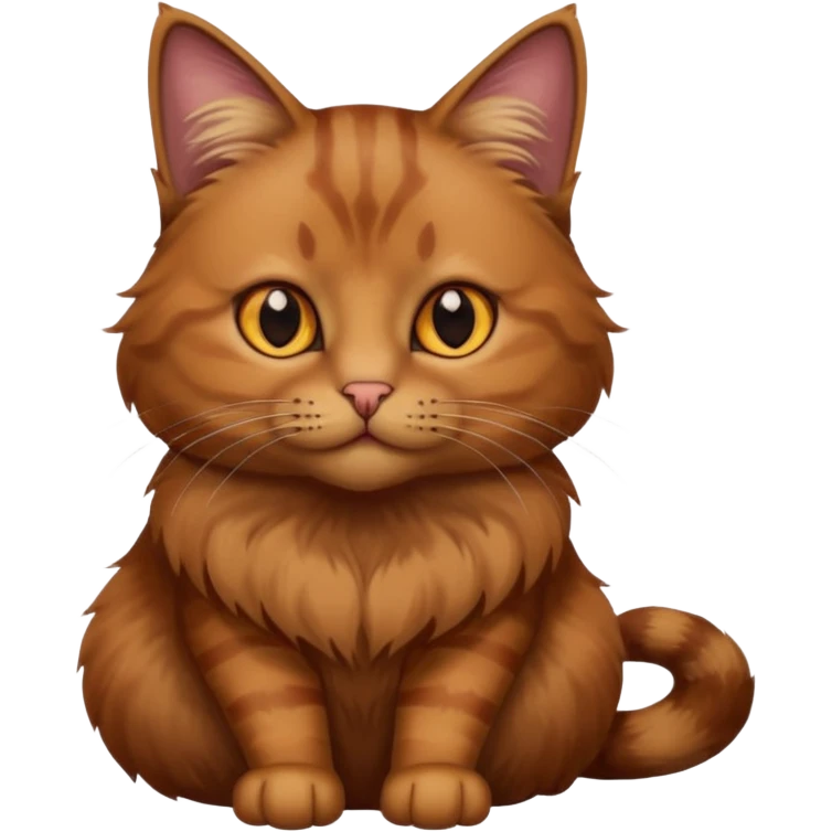 a brown elegant sitting cat emoji