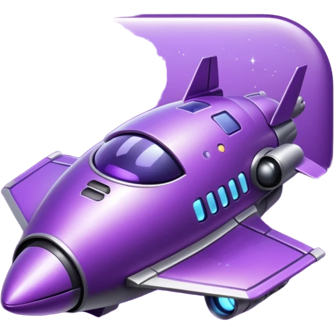 glitter purple spaceship emoji