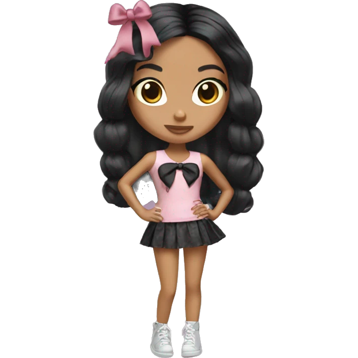  Bratz with bows in black hair  emoji