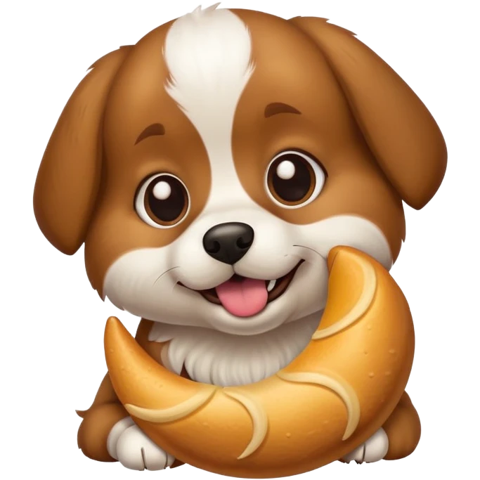 Dog eating crescent  emoji