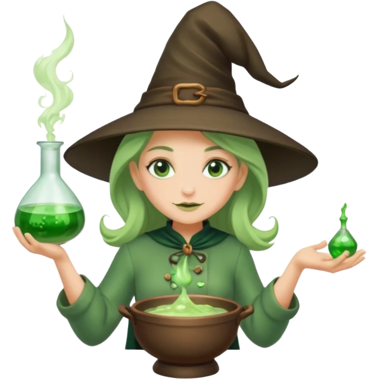 green witch cooking potion emoji